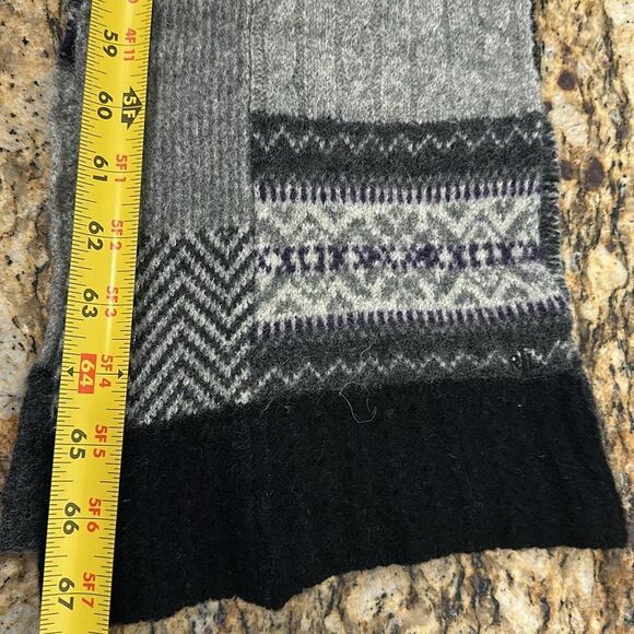Lauren Ralph Lauren Vintage Lambs Wool Tight Knit Winter Patch Scarf - Picture 7 of 7